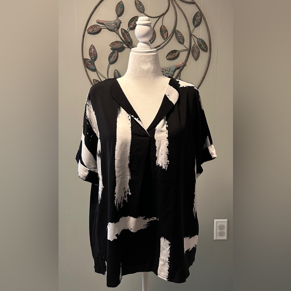 High-Low Flowy Blouse